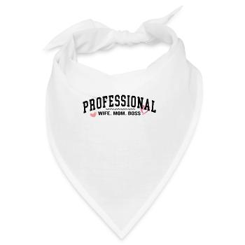 Professional Wife Mom Chef, Trendy Statement - Bandana - Weiß - Vorne