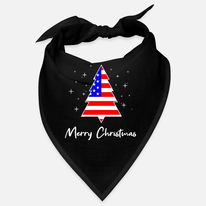 Joyeux sapin de Noël Drapeau des États-Unis Bandana
