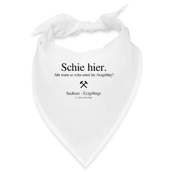 Erzgebirge Schie hier - Bandana - Weiß - Vorne