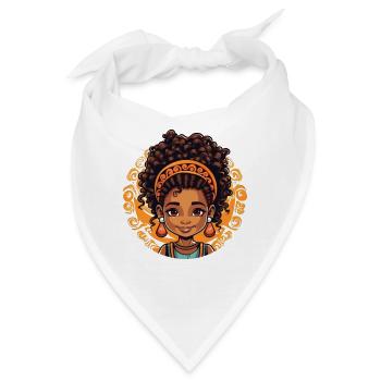 Afrikanische Frau mit lockigem Haar Accessoires - Bandana - Weiß - Vorne