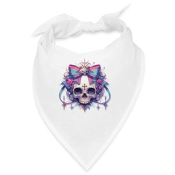Totenkopf Todenschädel Skull Skulls - Bandana - Weiß - Vorne