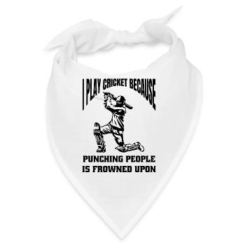Kricket Cricket Kricketmannschaft Kricketteam - Bandana - Weiß - Vorne
