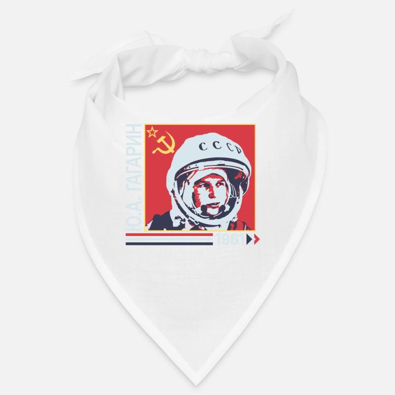 Hemd des sowjetischen Raumfahrtprogramms, CCCP Juri Gagarin - Bandana - Weiß