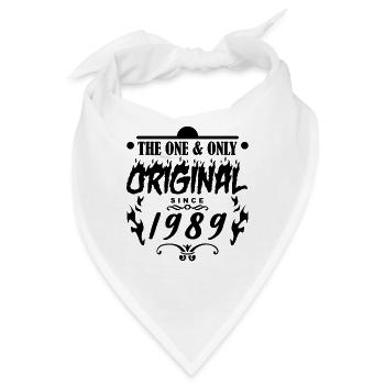 1989 - Baujahr 1989 - Jahrgang 1989 - Bandana - Weiß - Vorne