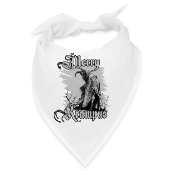 Krampus Shirt Symbol des Weihnachtsgrauens - Bandana - Weiß - Vorne