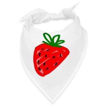 Erdbeere - Bandana - Weiß - Vorne