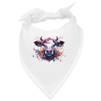 Kuh Kuhkopf Kühne Landwirtschaft Kälbchen - Bandana - Weiß - Vorne