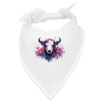 Kuh Kuhkopf Kühne Landwirtschaft Kälbchen - Bandana - Weiß - Vorne