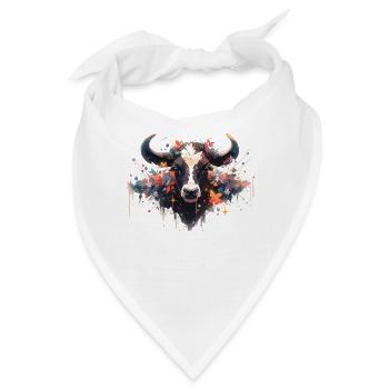 Kuh Kuhkopf Kühne Landwirtschaft Kälbchen - Bandana - Weiß - Vorne