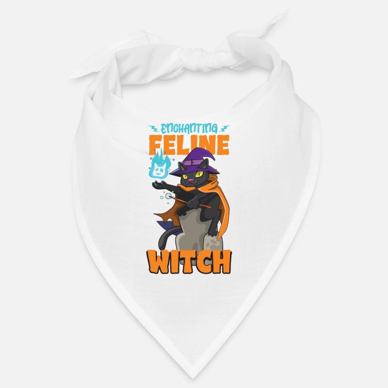 Chat Sorcière Occulte Gothique Noir Satanique Bandana