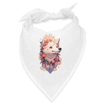 Corgi Corgi Hund Weihnachten Hund Lichterkette - Bandana - Weiß - Vorne