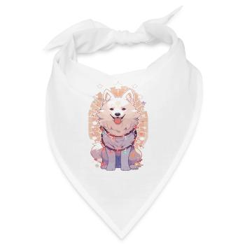 Corgi Corgi Hund Weihnachten Hund Lichterkette - Bandana - Weiß - Vorne