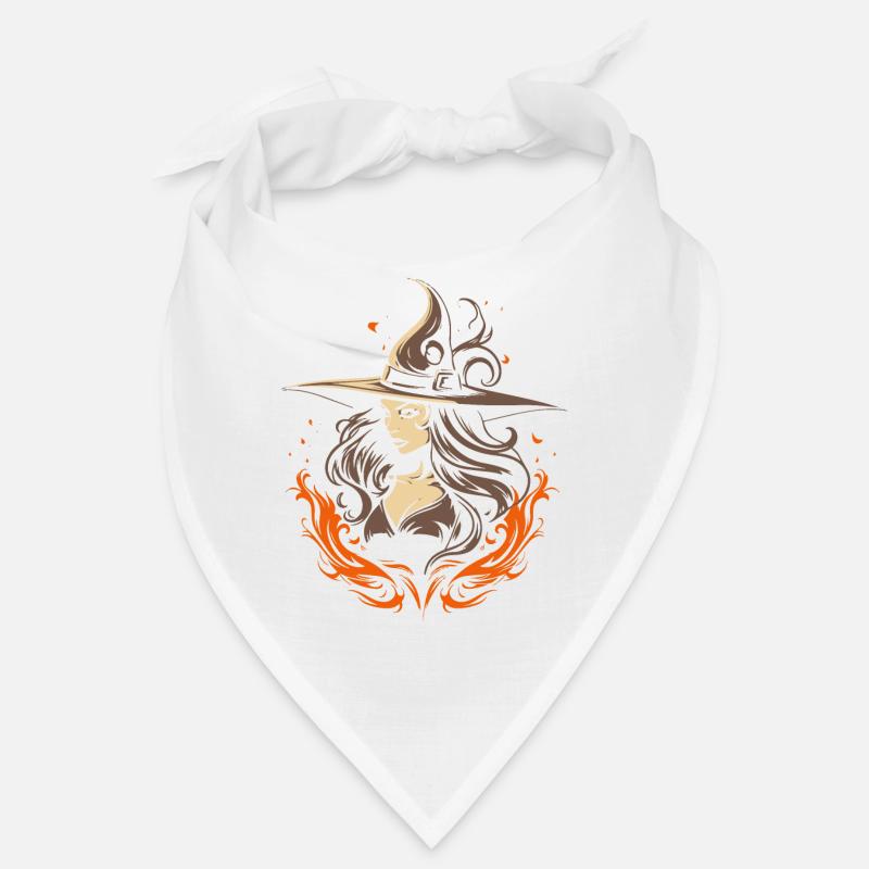 Magical Witch Splendour: Elegant Modern Witch Fire Bandana