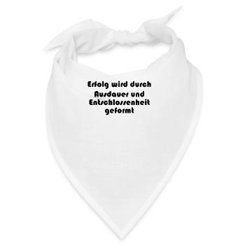 Fitness - Erfolg wird durch Ausdauer und - Bandana - Weiß - Vorne