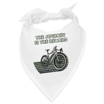 Der Weg ist das Ziel - Gravel Bike - Bandana - Weiß - Vorne