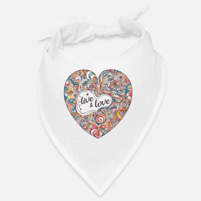 Buntes Herz - live & love Bandana