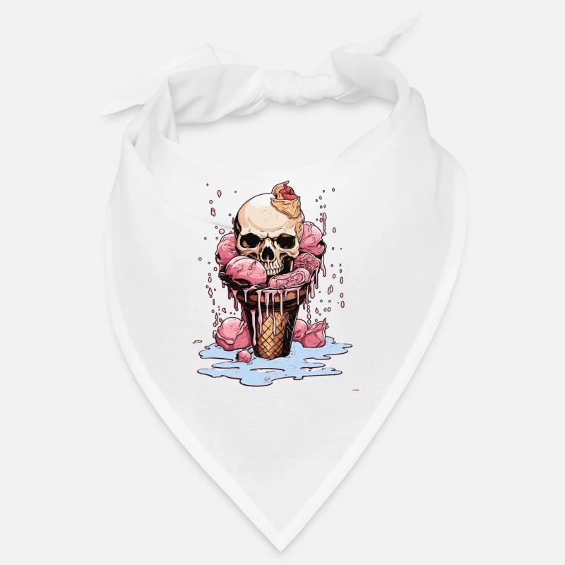 Totenkopf-Eiscreme-Halloween-Design Bandana