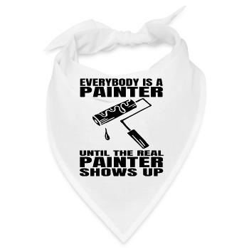Malen Maler und Lackierer Pinsel Streichen - Bandana - Weiß - Vorne