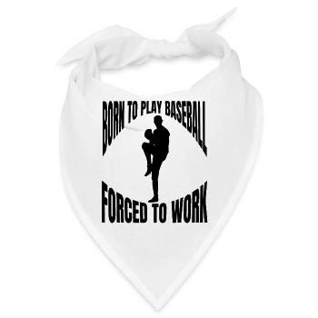 Baseball Baseballspieler Baseballteam Baseballer - Bandana - Weiß - Vorne