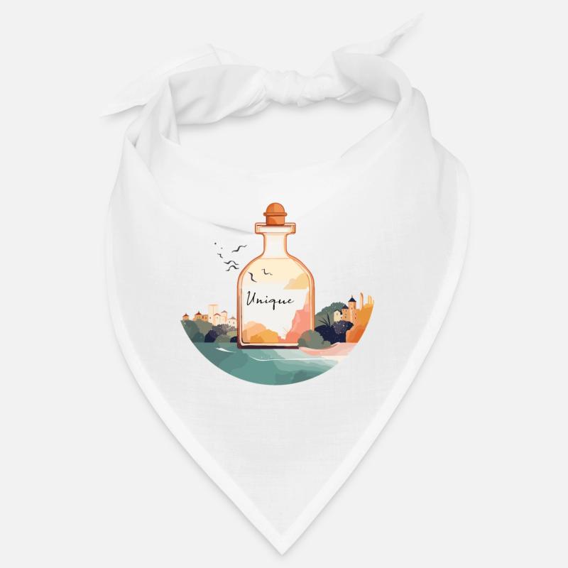 Perfume bottle "Unique" in a beautiful landscape Bandana