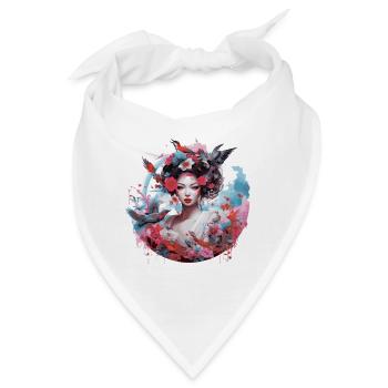Geisha von Japan - Bandana - Weiß - Vorne