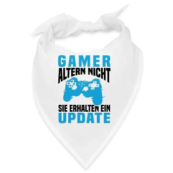 Gamer Altern Nicht Sie Erhalten Ein Update Zocker - Bandana - Weiß - Vorne