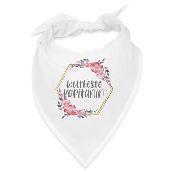 Weltbeste Kapitänin Segeln Boot Geschenk - Bandana - Weiß - Vorne