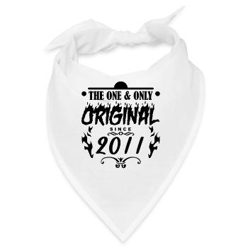 2011 - Baujahr 2011 - Jahrgang 2011 - Bandana - Weiß - Vorne