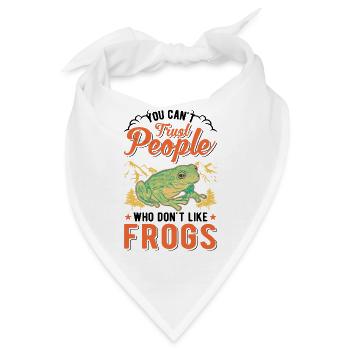 Frosch Geschenk Laubfrosch - Bandana - Weiß - Vorne