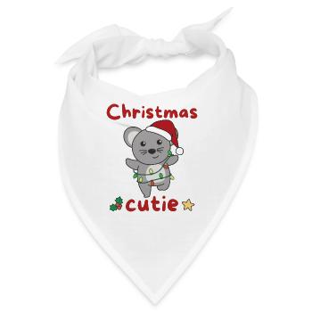 Maus Weihnachten Mäuse Christmas Cutie - Bandana - Weiß - Vorne