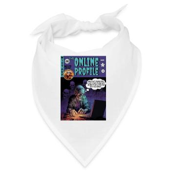 Retro Horror Comic - Das Online-Profil - Bandana - Weiß - Vorne