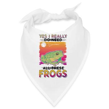 Frosch Geschenk Laubfrosch - Bandana - Weiß - Vorne