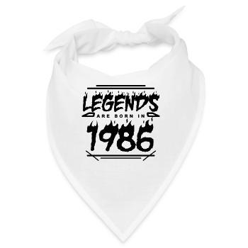 Legende 1986 - Jahrgang 1986 - Baujahr 1986 - Bandana - Weiß - Vorne