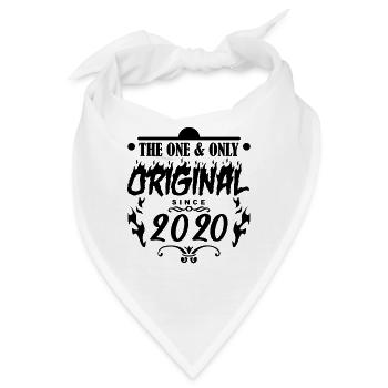 2020 - Baujahr 2020 - Jahrgang 2020 - Bandana - Weiß - Vorne