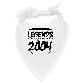 Legende 2004 - Jahrgang 2004 - Baujahr 2004 - Bandana - Weiß - Vorne