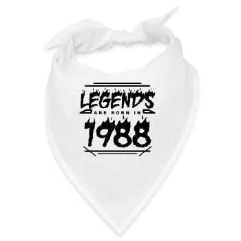 1988 - Jahrgang 1988 - Baujahr 1988 - Bandana - Weiß - Vorne
