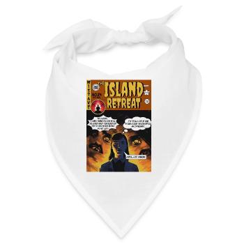 Retro-Horror-Comic - Der Rückzugsort auf der Insel - Bandana - Weiß - Vorne