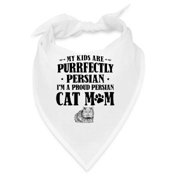 Perserkatze Katzenliebhaber Katzenbesitzer Persisch Langhaar C - Bandana - Weiß - Vorne