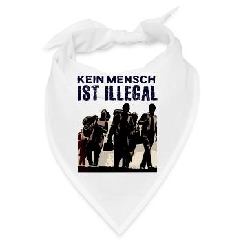Kein Mensch ist illegal Demokratie Europa - Bandana - Weiß - Vorne