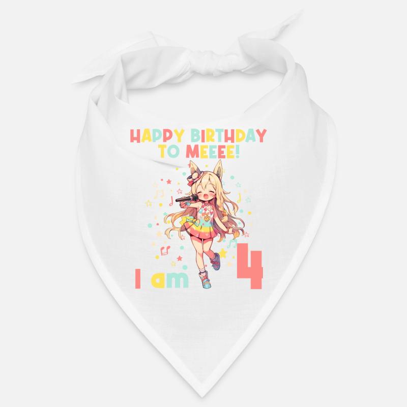 Anime Mandga K-Pop KPop Mädchen 4. Geburtstag Bandana