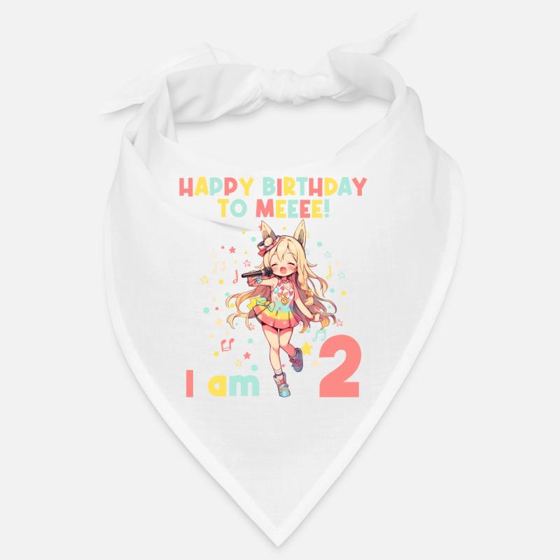 Anime Mandga K-Pop KPop Mädchen 2. Geburtstag Bandana