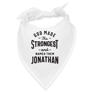 Gott genannt der Stärkste: Jonathan - Jonathan Name - Bandana - Weiß - Vorne