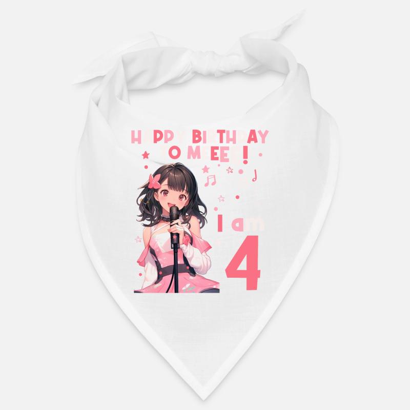 Anime Mandga K-Pop KPop Mädchen 4. Geburtstag Bandana