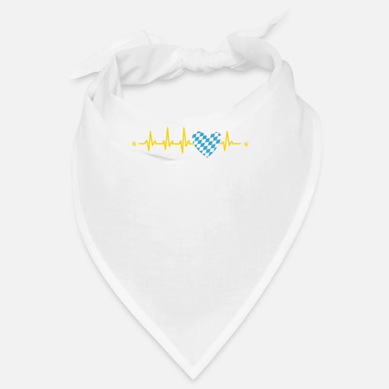État libre de Bavière Palpitations cardiaques Drapeau bavarois Bandana