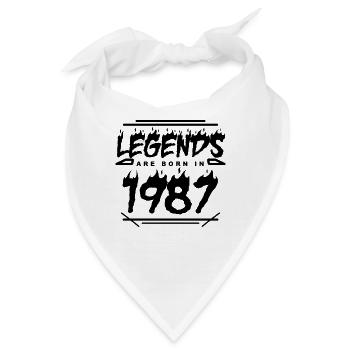 Legende 1987 - Jahrgang 1987 - Baujahr 1987 - Bandana - Weiß - Vorne