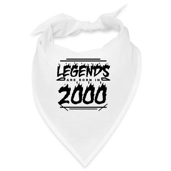 Legende 2000 - Jahrgang 2000 - Baujahr 2000 - Bandana - Weiß - Vorne