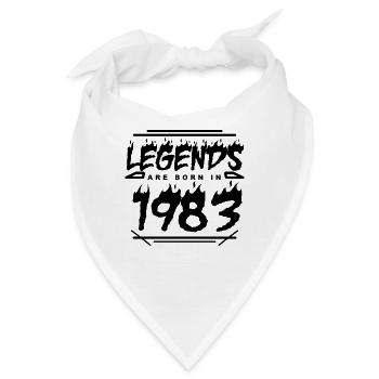 Legende 1983 - Jahrgang 1983 - Baujahr 1983 - Bandana - Weiß - Vorne
