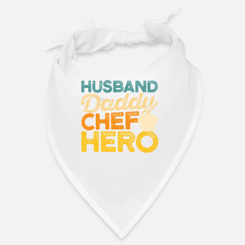 Husband Dad Chef Hero Funny Cooking Dad Chef Bandana