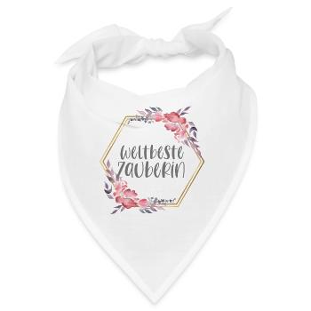 Zauberin Zaubern Zauberei Mädchen Geschenk - Bandana - Weiß - Vorne