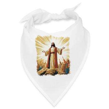 esus In Herrlicher Auferstehung Mit Gläubigen - Bandana - Weiß - Vorne